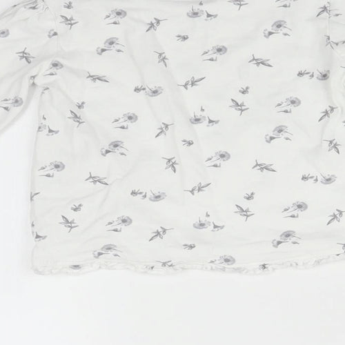 George Baby White Floral  Basic T-Shirt Size 9-12 Months