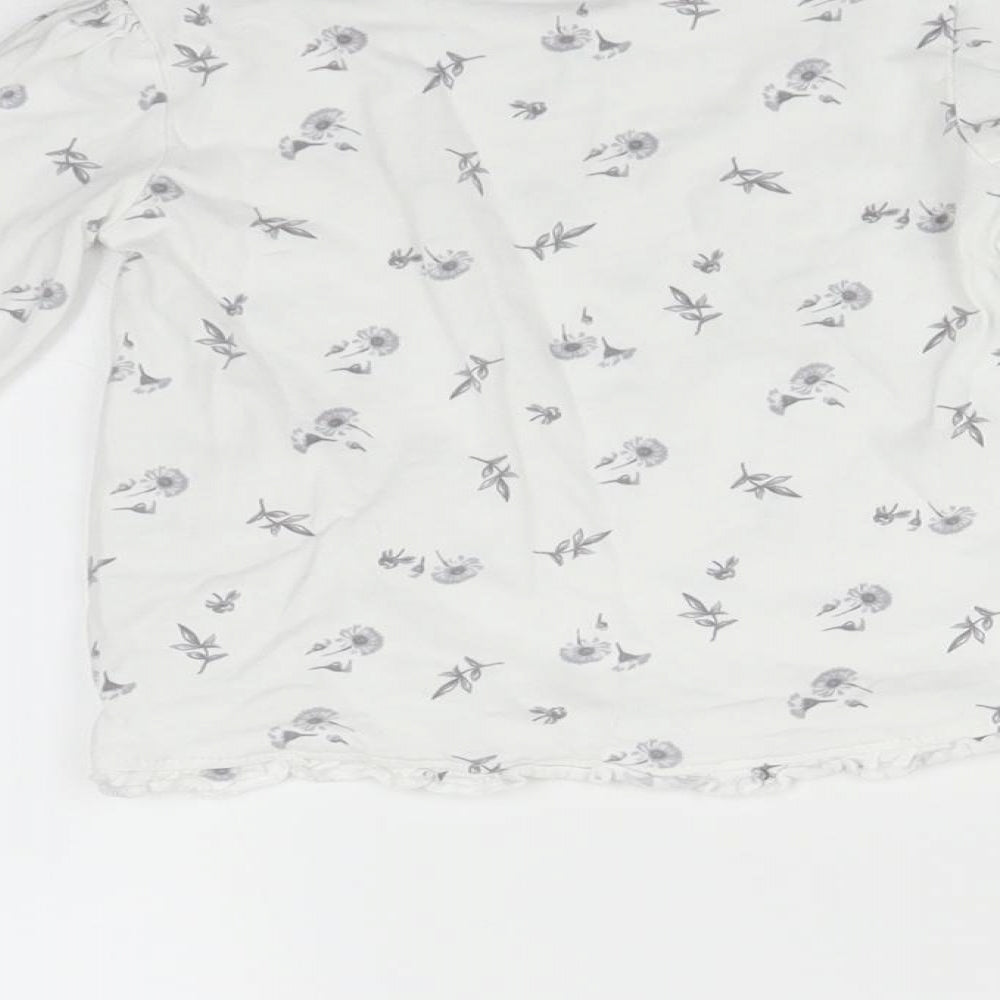 George Baby White Floral  Basic T-Shirt Size 9-12 Months