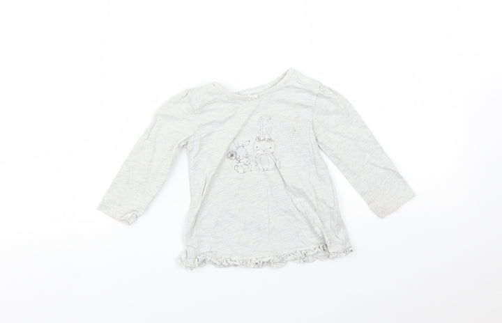 George Baby Grey Basic T-Shirt Size 9-12 Months