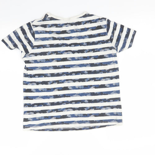 F&F Boys Blue Striped  Basic T-Shirt Size 11-12 Years