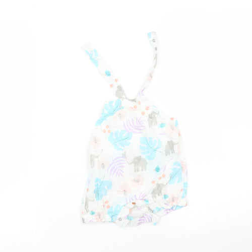 Marks and Spencer Baby Multicoloured   Romper One-Piece Size 0-3 Months  - Leaf print