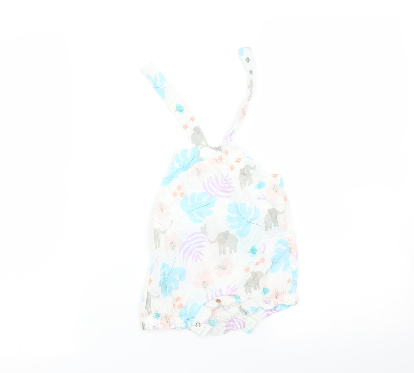 Marks and Spencer Baby Multicoloured   Romper One-Piece Size 0-3 Months  - Leaf print