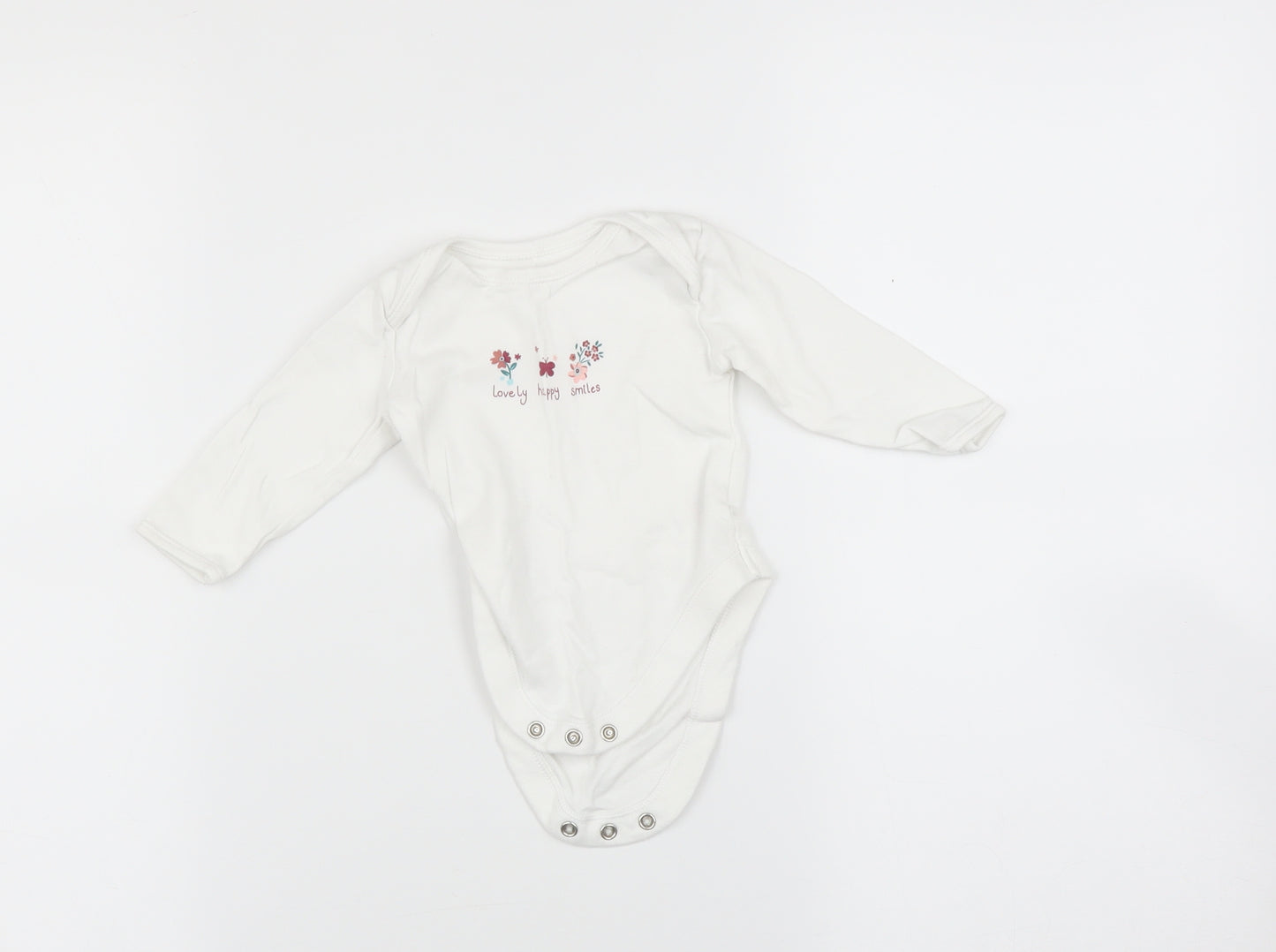 George Baby White   Babygrow One-Piece Size 0-3 Months