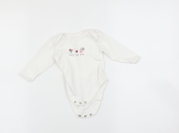 George Baby White   Babygrow One-Piece Size 0-3 Months
