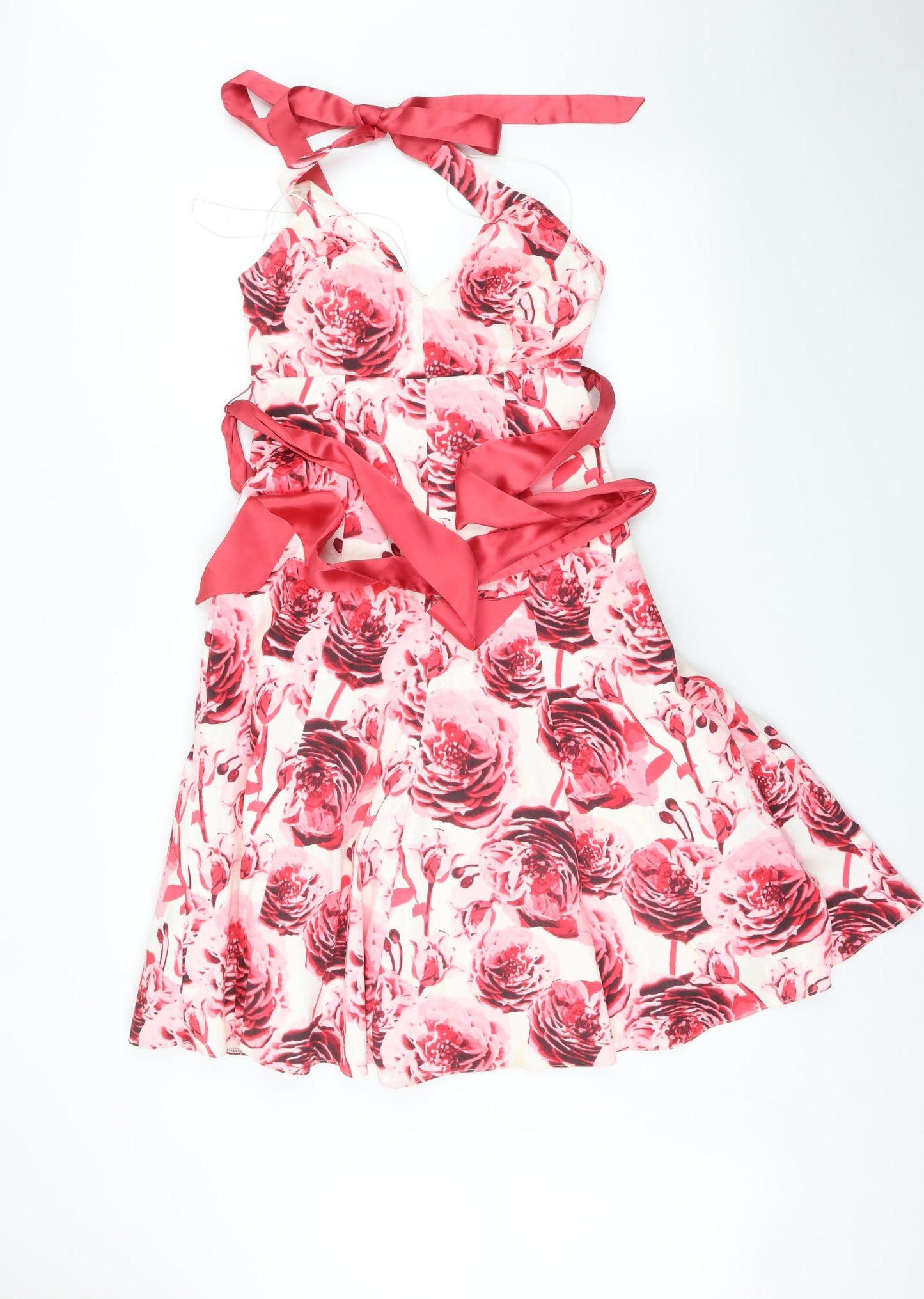Debut Womens Pink Floral  Fit & Flare  Size 8