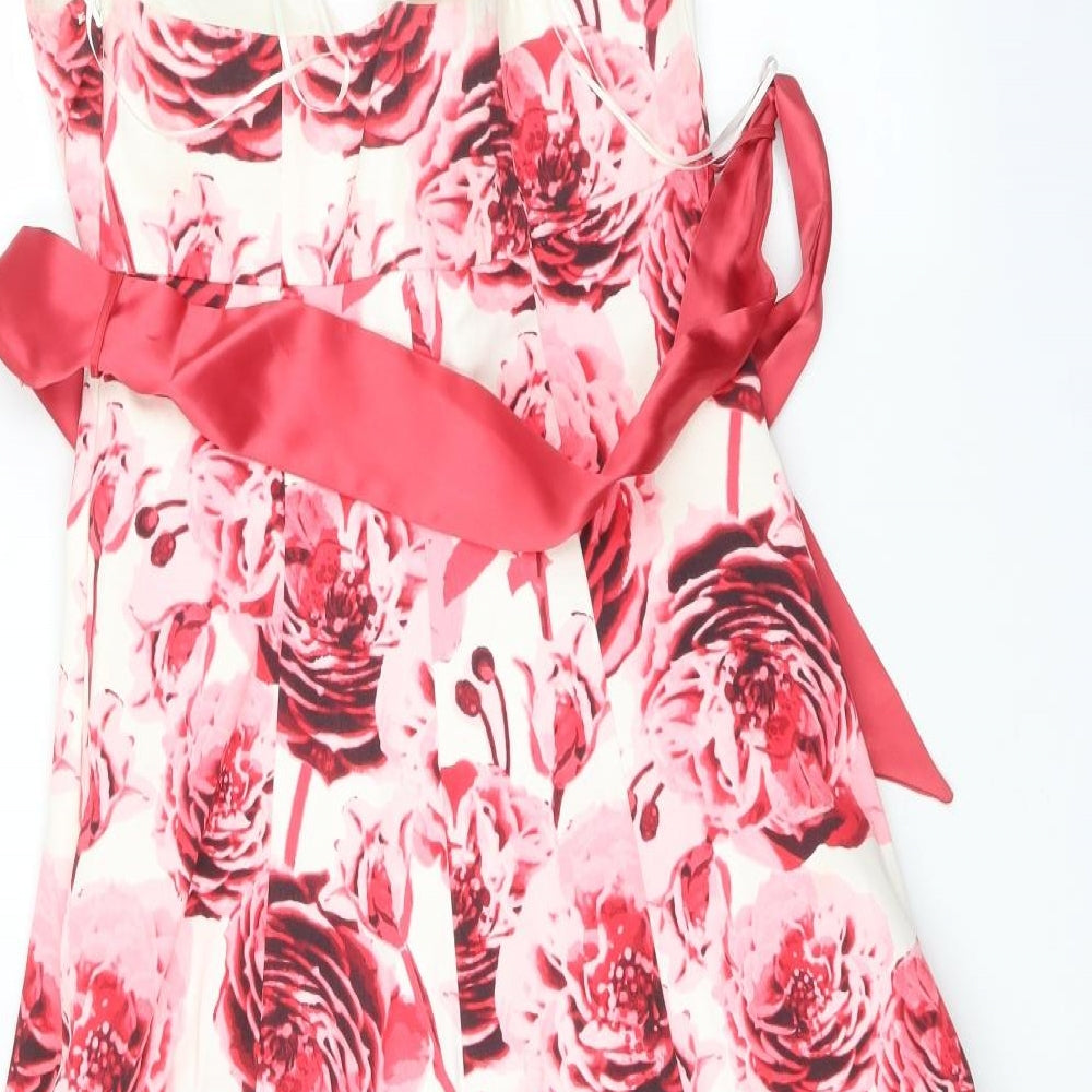 Debut Womens Pink Floral  Fit & Flare  Size 8