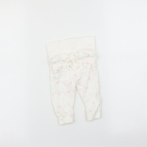 Mothercare Baby White Floral   Leggings Size 3-6 Months