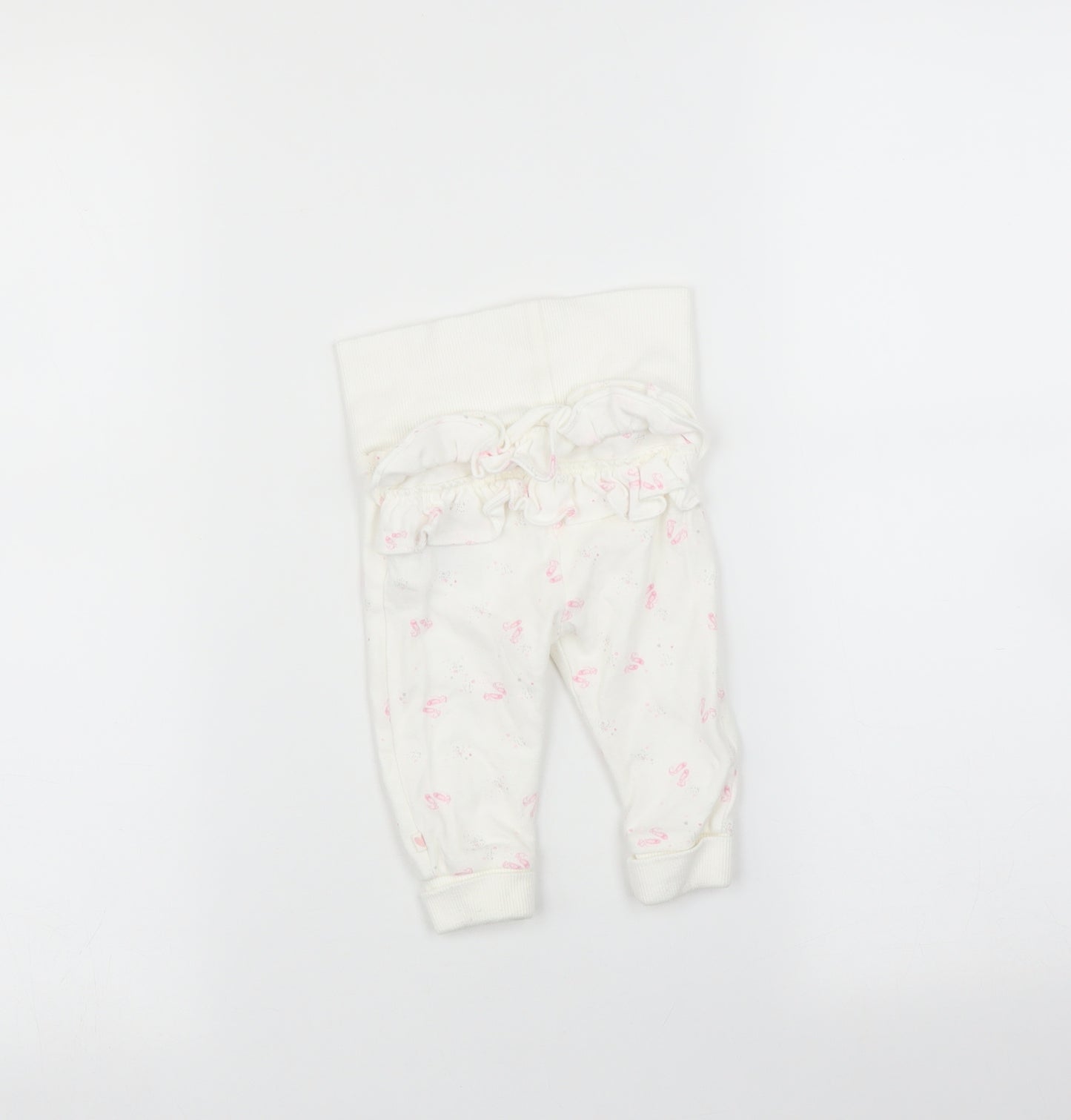 Mothercare Baby White Floral   Leggings Size 3-6 Months