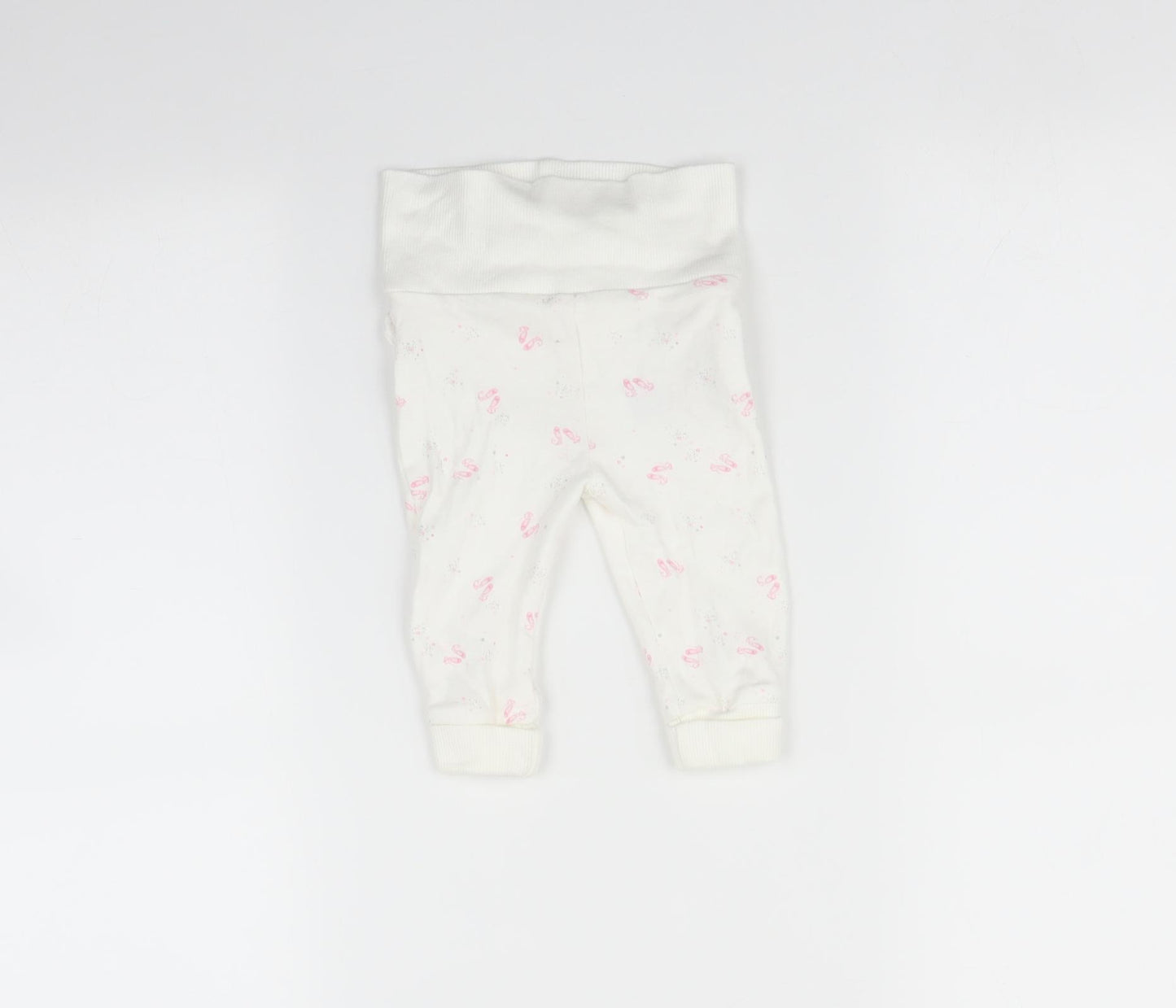 Mothercare Baby White Floral   Leggings Size 3-6 Months