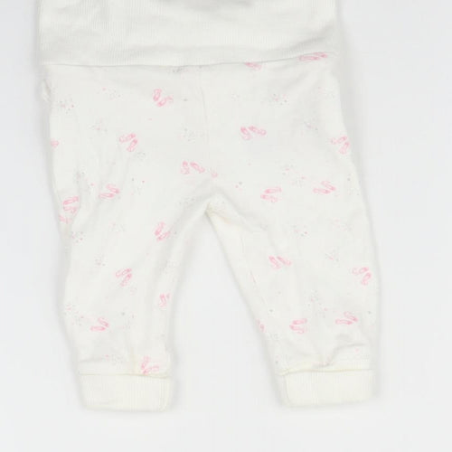 Mothercare Baby White Floral   Leggings Size 3-6 Months