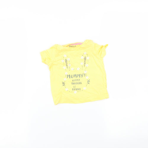F&F Baby Yellow   Basic T-Shirt Size 3-6 Months