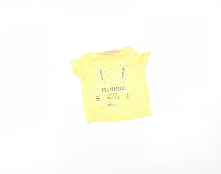 F&F Baby Yellow   Basic T-Shirt Size 3-6 Months