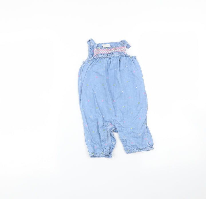F&F Baby Blue Spotted  Romper One-Piece Size 3-6 Months