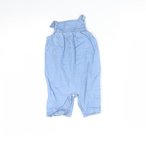 F&F Baby Blue Spotted  Romper One-Piece Size 3-6 Months