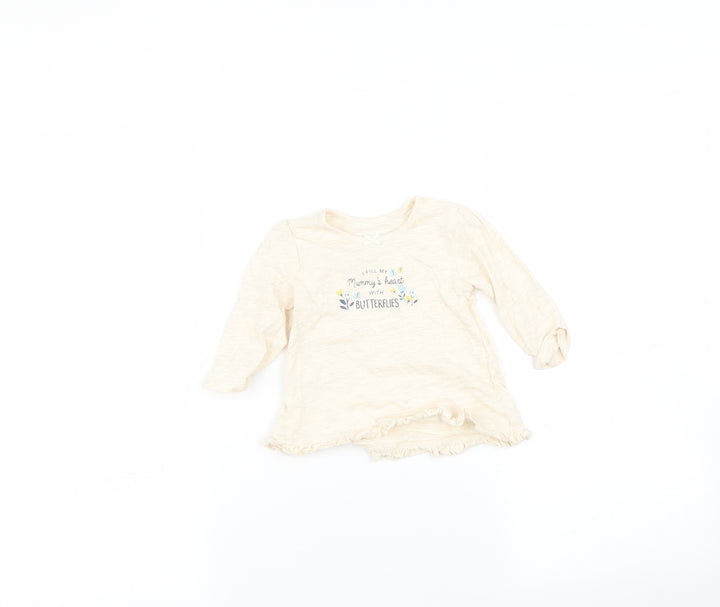 George Baby Beige   Basic T-Shirt Size 3-6 Months