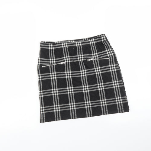 Miss Girls Grey Check  A-Line Skirt Size 12 Years