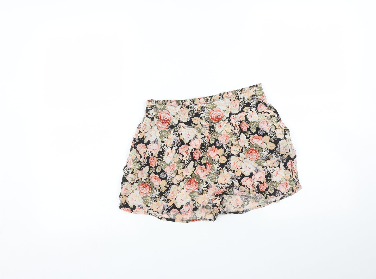 New Look Womens Multicoloured Floral  Sweat Shorts Size 8