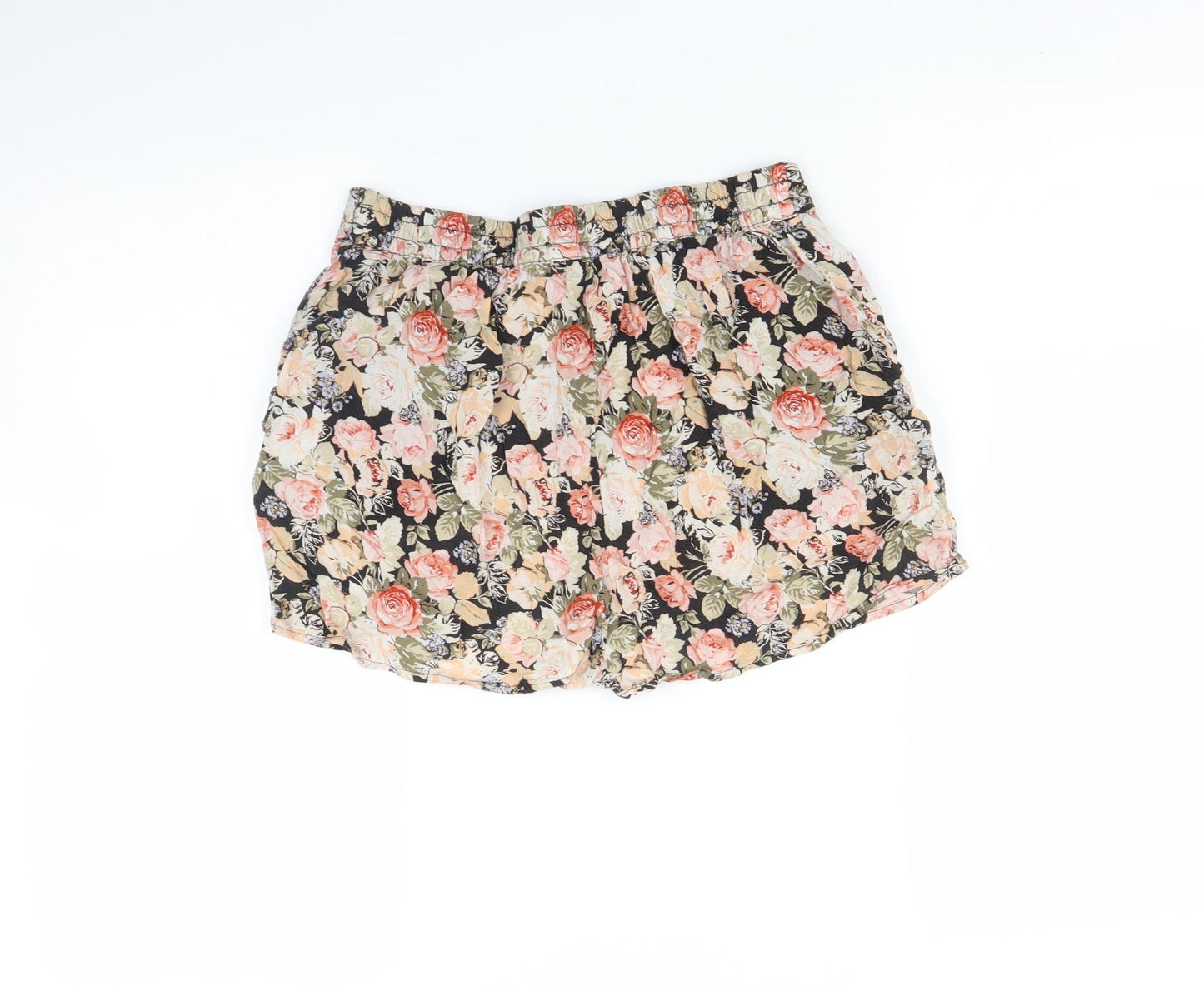 New Look Womens Multicoloured Floral  Sweat Shorts Size 8