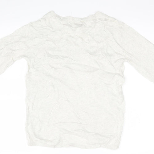H&M Womens White Floral  Pullover Jumper