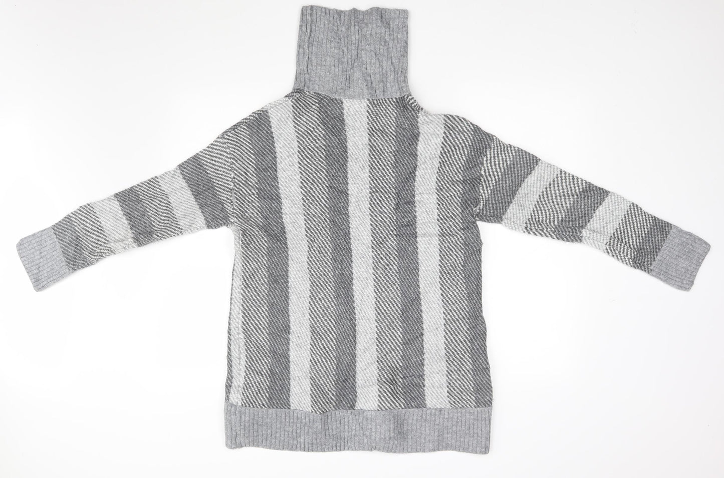 Papaya Womens Grey Striped  Pullover Jumper Size M