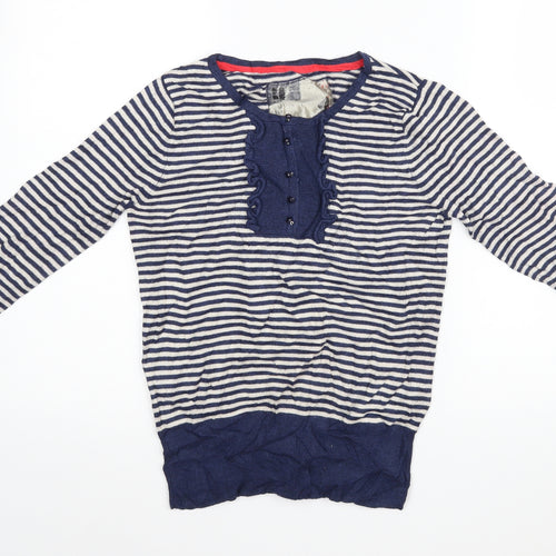 Debenhams Womens Blue Striped  Pullover Jumper Size 10