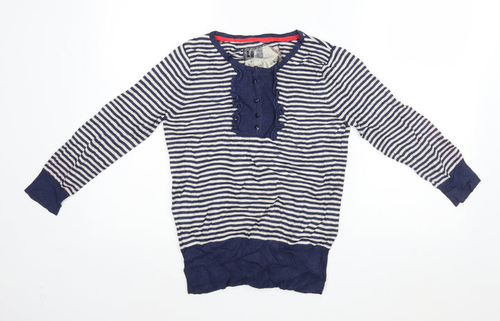 Debenhams Womens Blue Striped Pullover Jumper Size 10