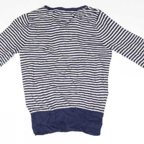 Debenhams Womens Blue Striped  Pullover Jumper Size 10