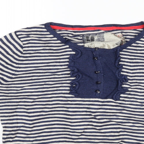 Debenhams Womens Blue Striped  Pullover Jumper Size 10