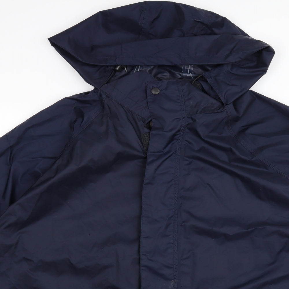 Wynnster Mens Blue   Rain Coat Coat Size XL
