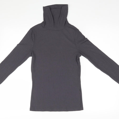 New Look Womens Grey Striped  Pullover Jumper Size 10