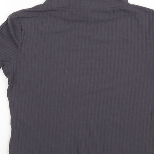 New Look Womens Grey Striped  Pullover Jumper Size 10