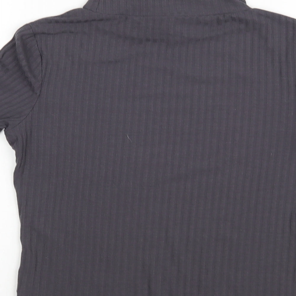 New Look Womens Grey Striped  Pullover Jumper Size 10