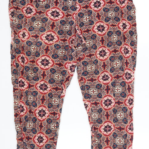 Atmosphere Womens Multicoloured Geometric  Trousers  Size 8 L22 in