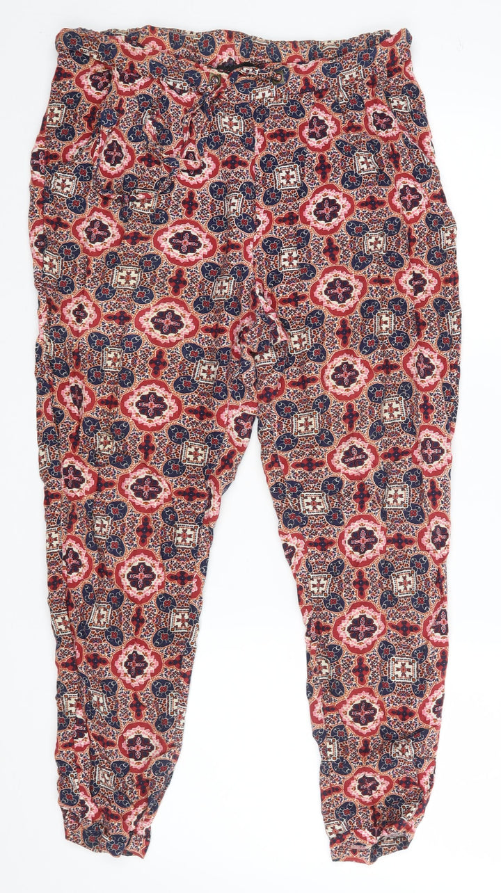 Atmosphere Womens Multicoloured Geometric  Trousers  Size 8 L22 in