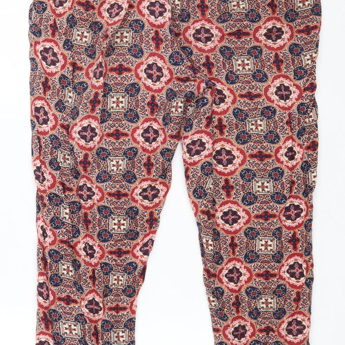 Atmosphere Womens Multicoloured Geometric  Trousers  Size 8 L22 in