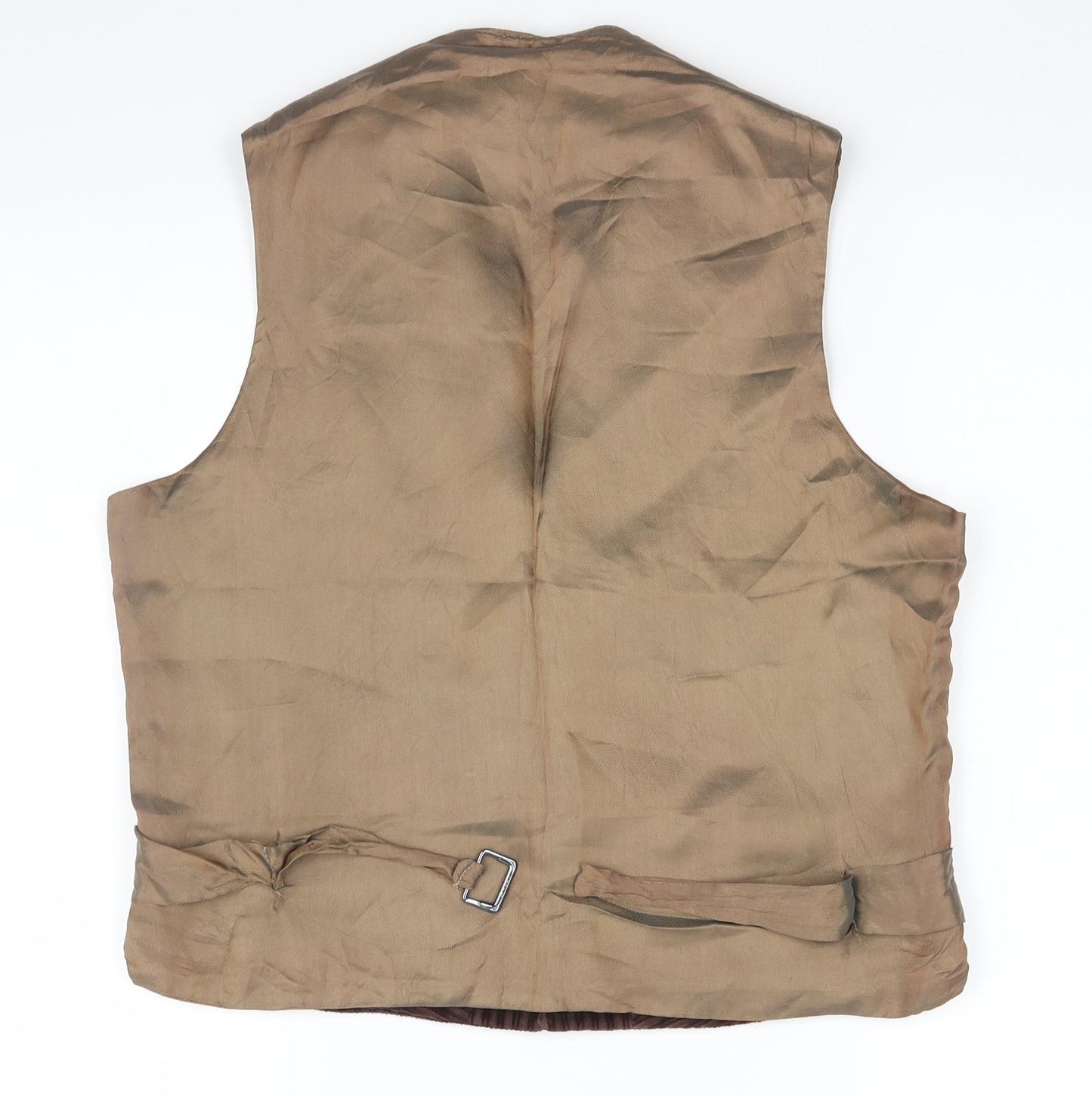 Preworn Mens Brown Striped  Vest Jumper