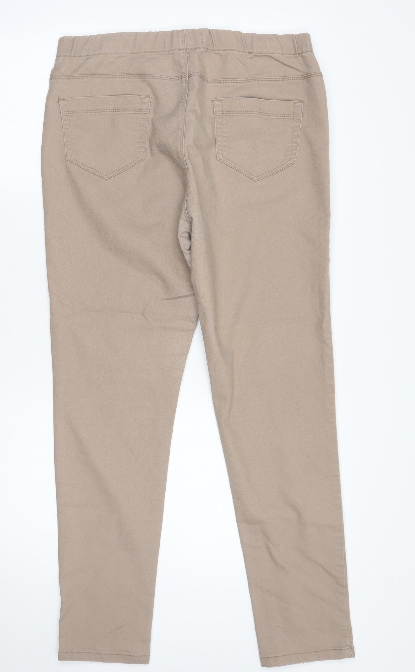 Peacocks Womens Beige   Jegging Trousers Size 14 L27 in