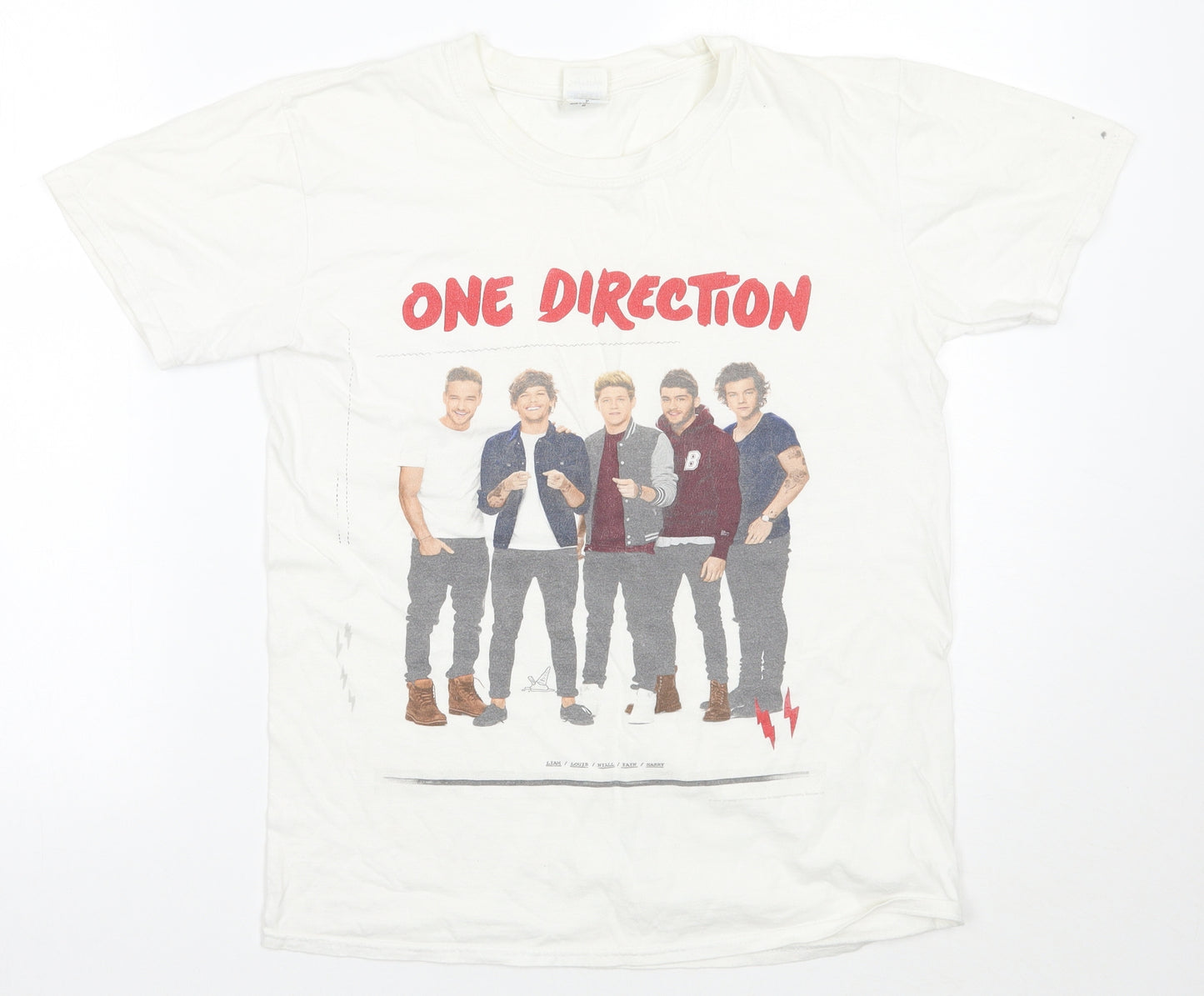 Gildan Womens White   Basic T-Shirt Size S  - one direction