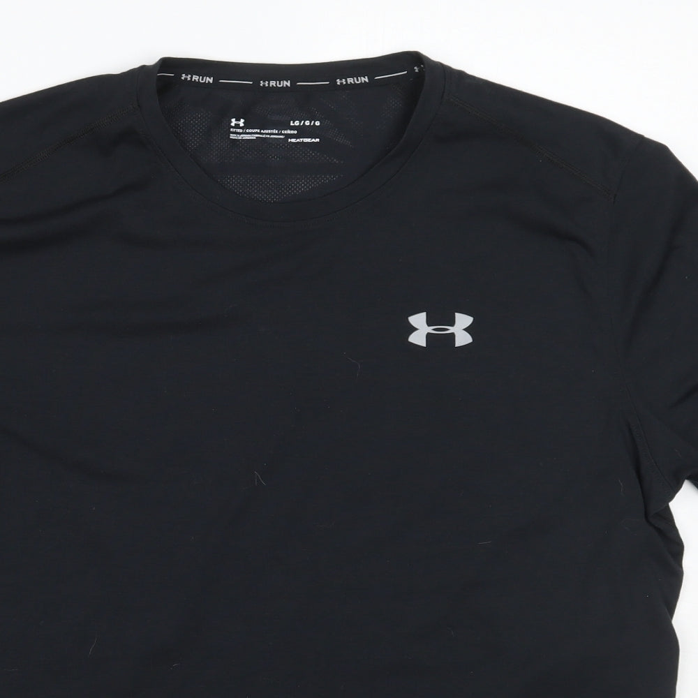 Under armour Mens Black    T-Shirt Size L