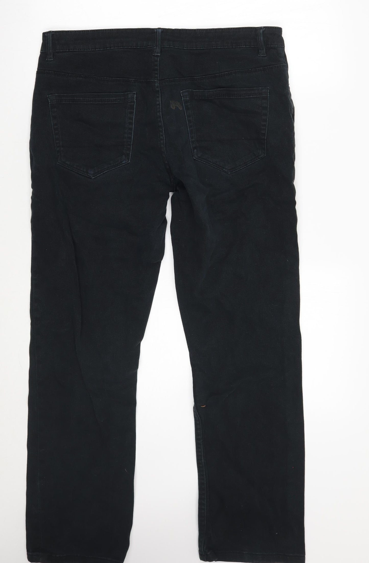 George Mens Black   Straight Jeans Size 34 L32 in