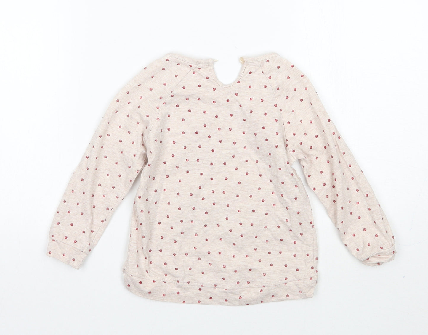 Matalan Girls Beige Polka Dot  Basic T-Shirt Size 12-18 Months