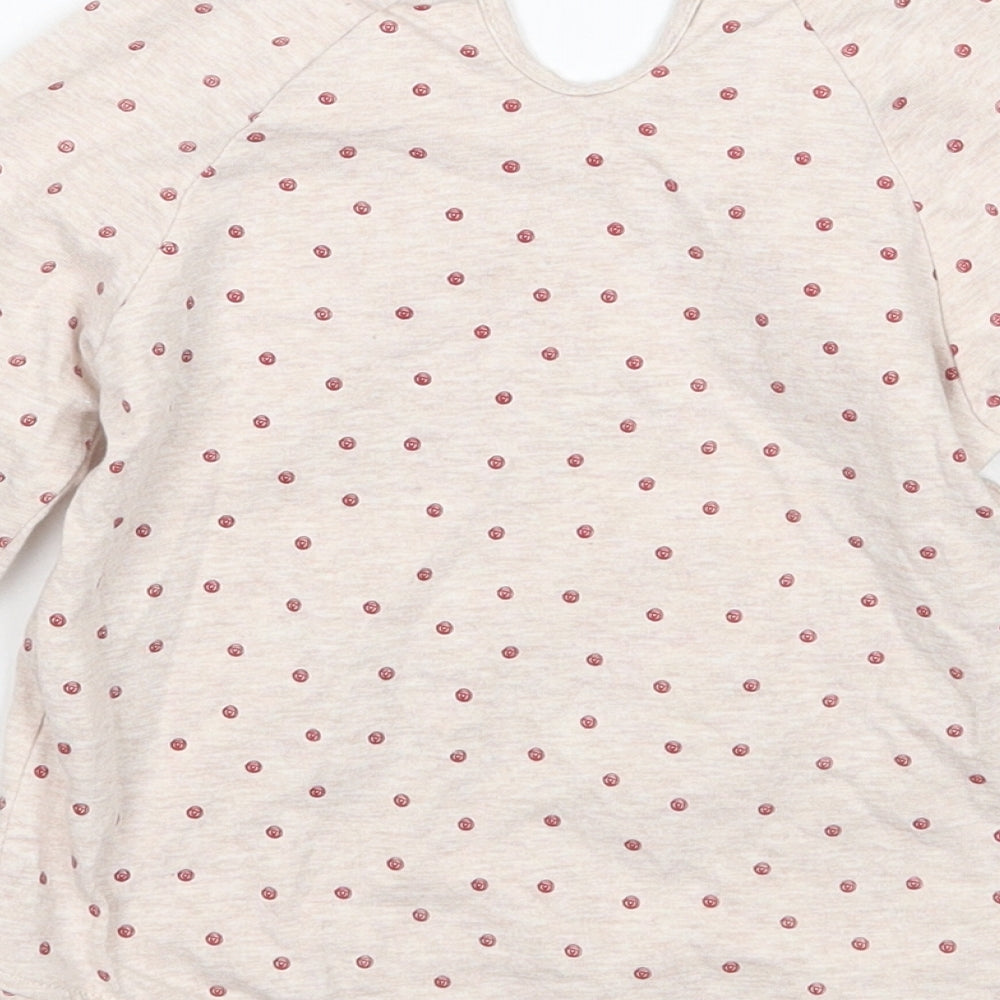 Matalan Girls Beige Polka Dot  Basic T-Shirt Size 12-18 Months