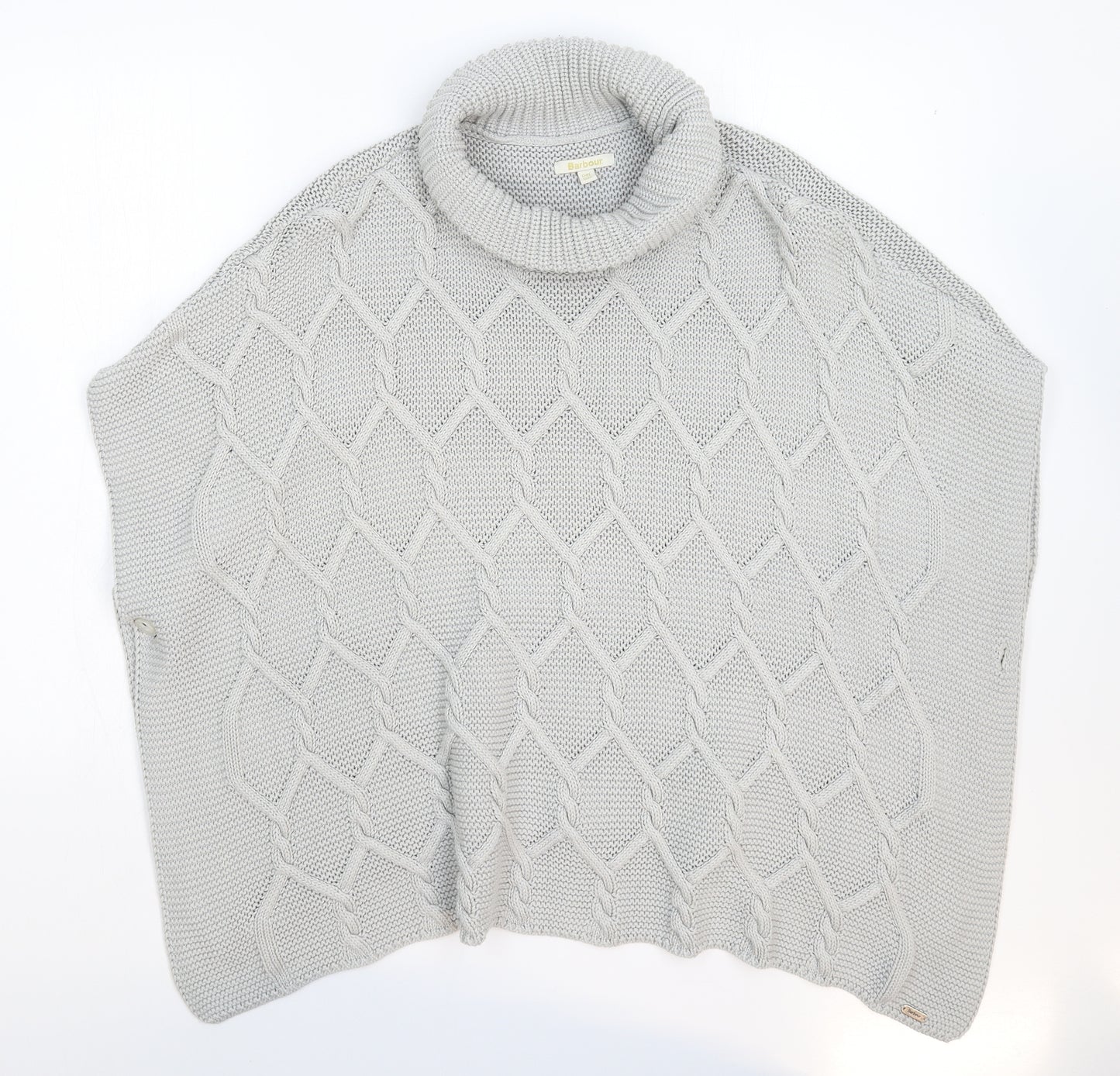 Barbour Womens Grey  Knit Cape Jumper One Size