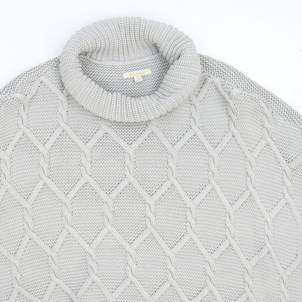 Barbour Womens Grey  Knit Cape Jumper One Size