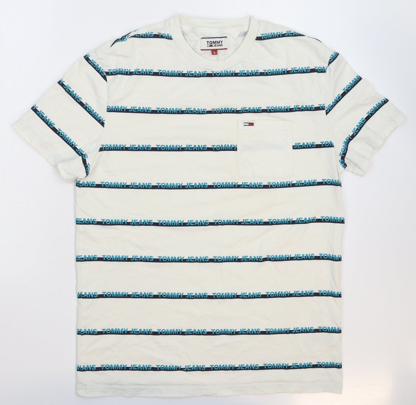 Tommy Hilfiger Mens White    T-Shirt Size L
