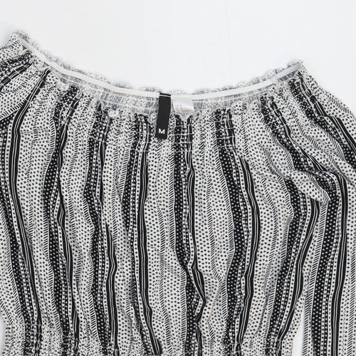 Divided Womens Multicoloured Striped  Basic Blouse Size M