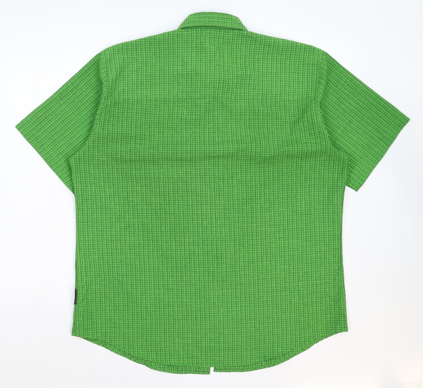 Jack Wolfskin Mens Green Check   Button-Up Size L
