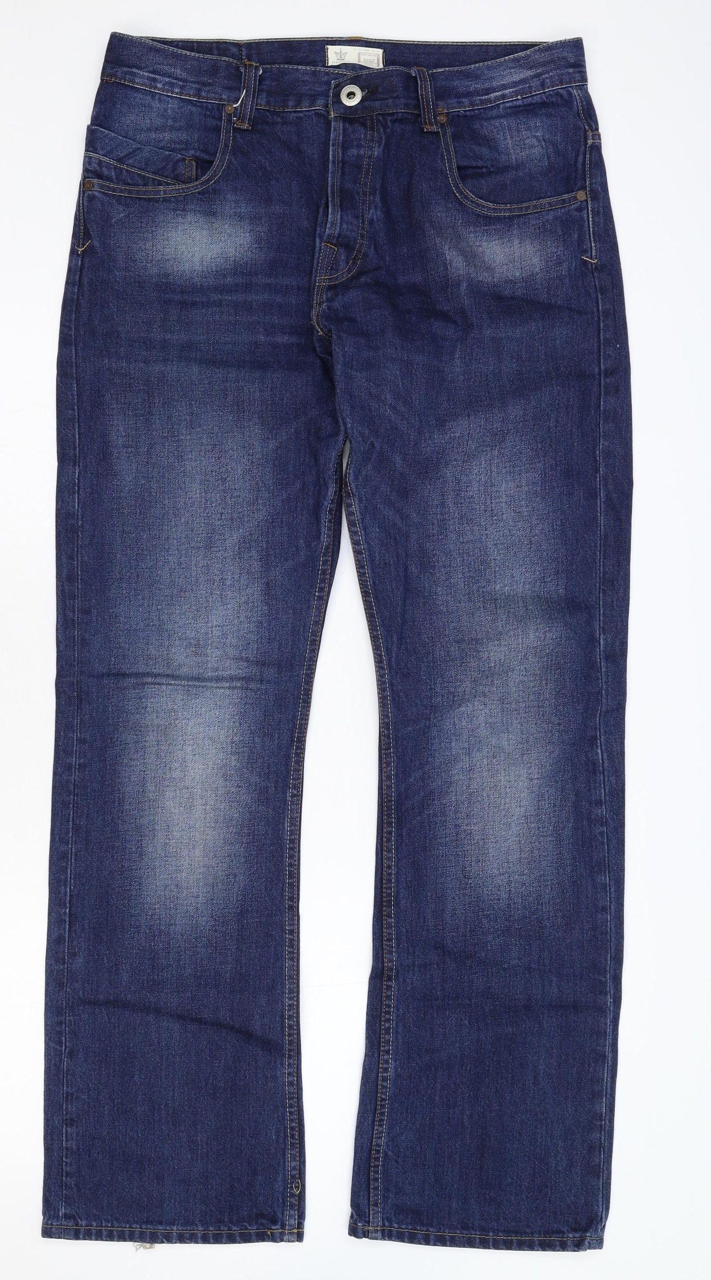 Firetrap Mens Blue  Denim Straight Jeans Size 34 L33 in