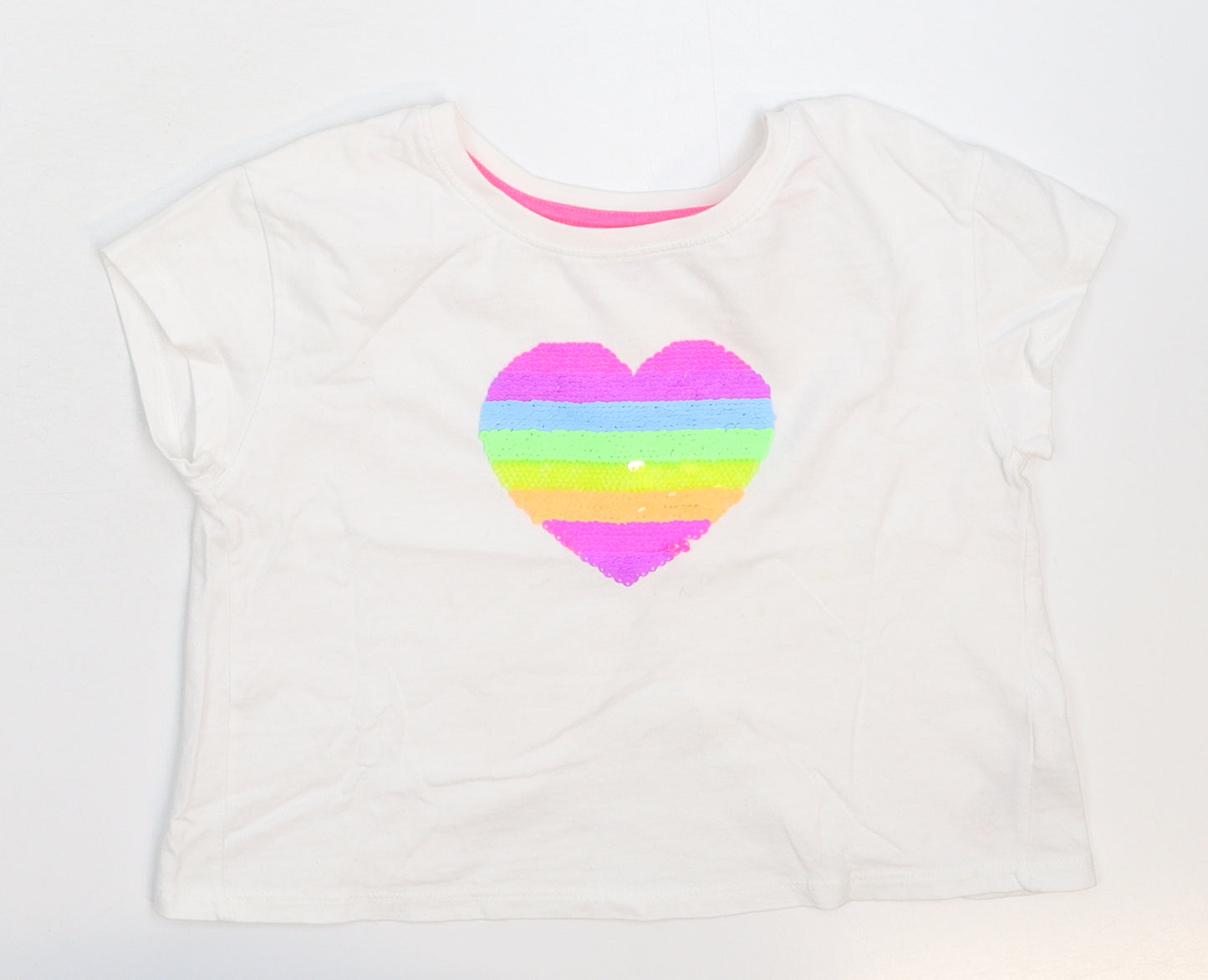 NEXT Girls White   Basic T-Shirt Size 8 Years
