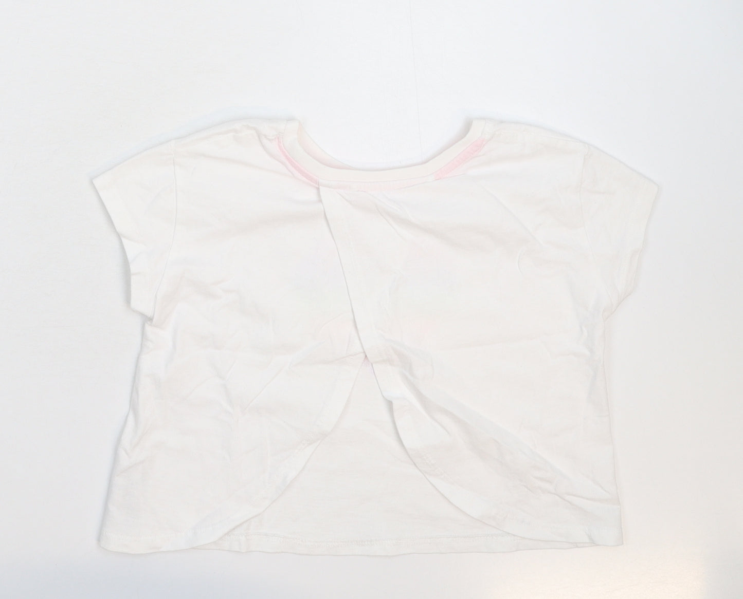 NEXT Girls White   Basic T-Shirt Size 8 Years